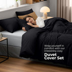 King Size Duvet Cover with Pillow Cases Soft