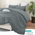 King Size Duvet Cover with Pillow Cases Soft