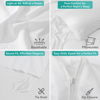King Size Duvet Cover with Pillow Cases Soft