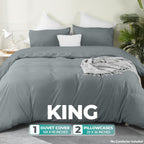 King Size Duvet Cover with Pillow Cases Soft