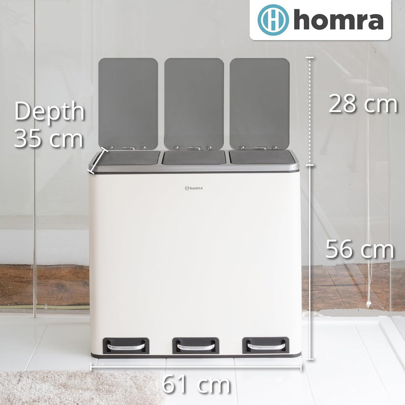 Kitchen Bin 30L Double Rubbish Bins