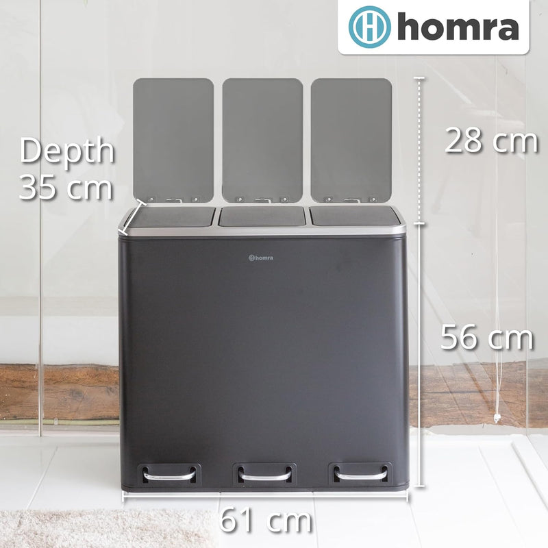 Kitchen Bin 30L Double Rubbish Bins