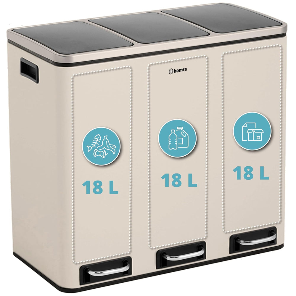 Kitchen Bin 30L Double Rubbish Bins