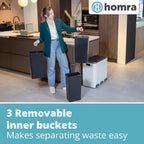 Kitchen Bin 30L Double Rubbish Bins 2x15L 2