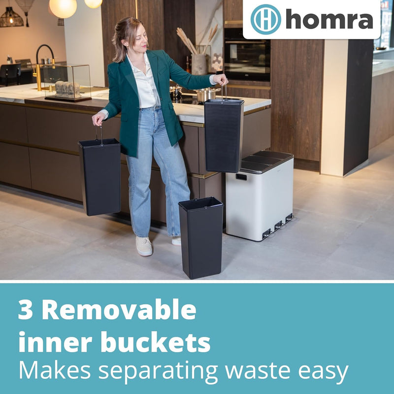 Kitchen Bin 30L Double Rubbish Bins