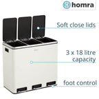 Kitchen Bin 30L Double Rubbish Bins 2x15L 2