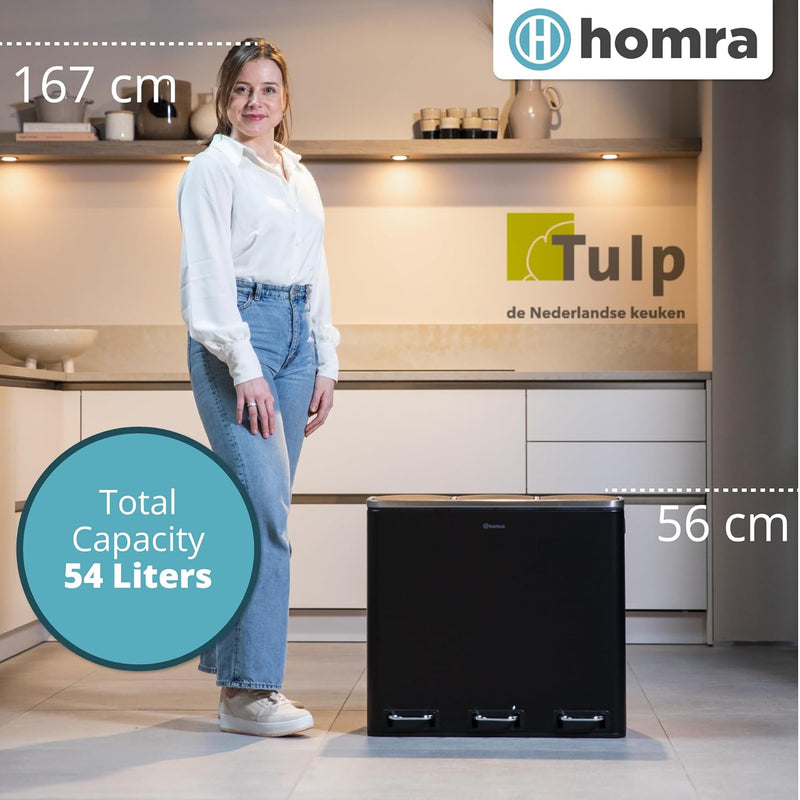 Kitchen Bin 30L Double Rubbish Bins