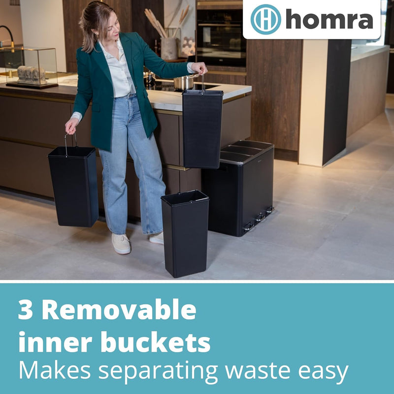 Kitchen Bin 30L Double Rubbish Bins