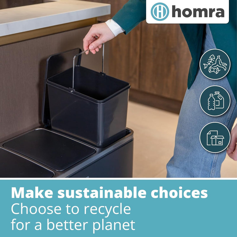 Kitchen Bin 30L Double Rubbish Bins