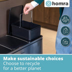 Kitchen Bin 30L Double Rubbish Bins 2x15L 2