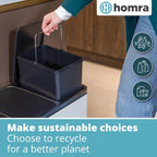 Kitchen Bin 30L Double Rubbish Bins 2x15L 2