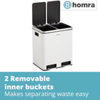 Kitchen Bin 30L Double Rubbish Bins