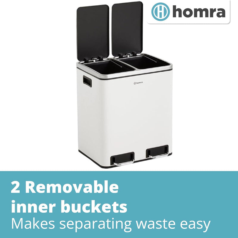 Kitchen Bin 30L Double Rubbish Bins