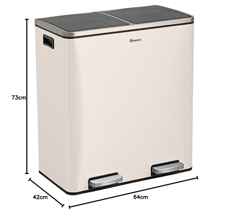 Kitchen Bin 30L Double Rubbish Bins