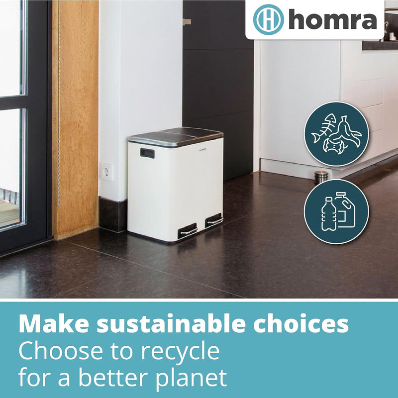 Kitchen Bin 30L Double Rubbish Bins