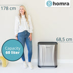 Kitchen Bin 60L Double Rubbish Bins 2x30L 2