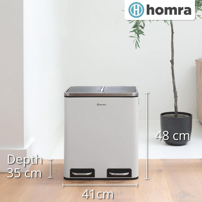 Kitchen Bin 30L Double Rubbish Bins