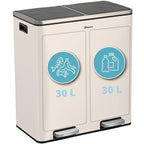 Kitchen Bin 30L Double Rubbish Bins