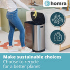 Kitchen Bin 60L Double Rubbish Bins 2x30L 2