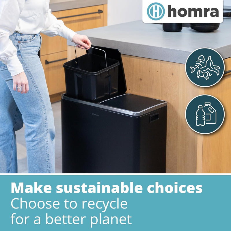 Kitchen Bin 30L Double Rubbish Bins