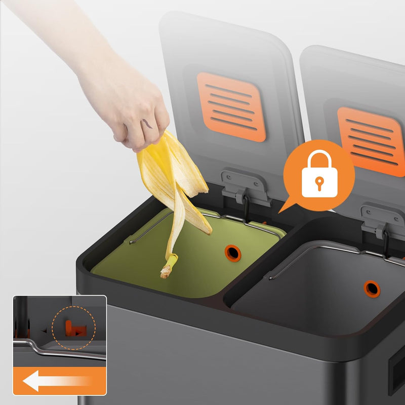 Kitchen Bin Dual Step Trasn Can Recycling Garbage