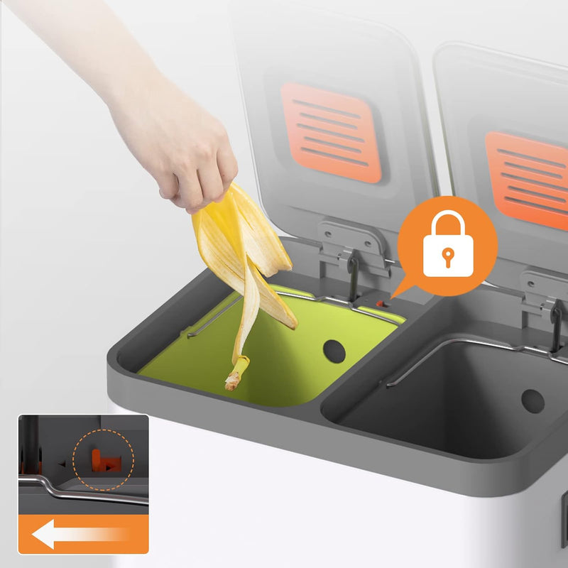 Kitchen Bin Dual Step Trasn Can Recycling Garbage