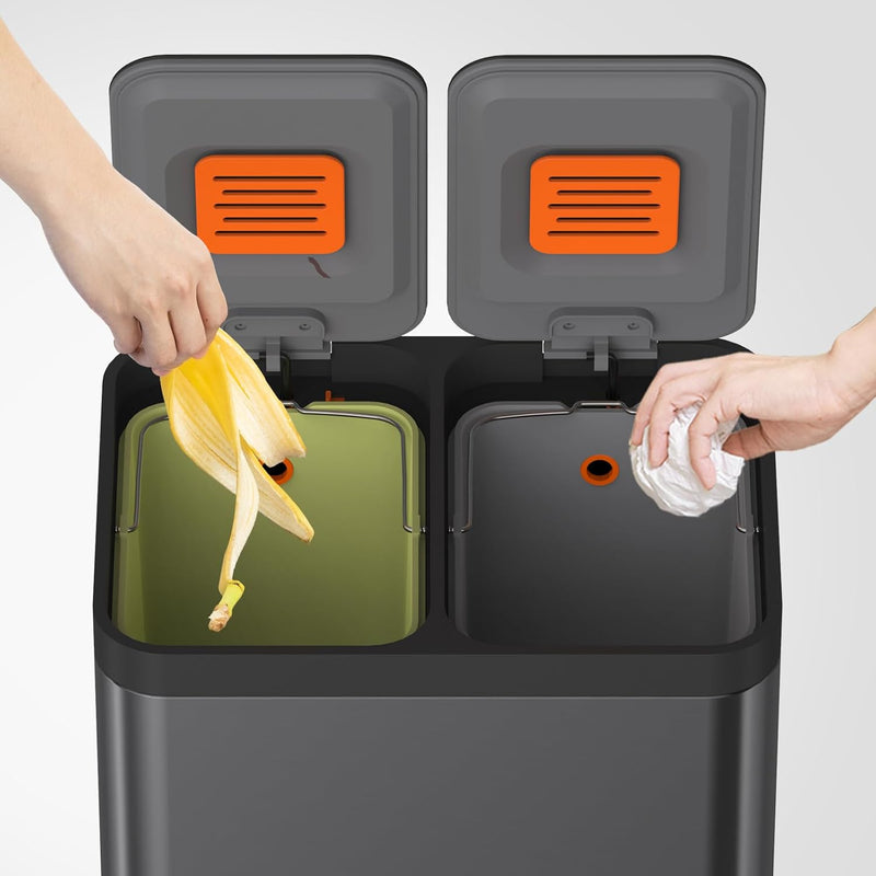 Kitchen Bin Dual Step Trasn Can Recycling Garbage