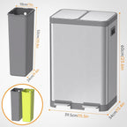 Kitchen Bin Dual Step Trasn Can Recycling Garbage