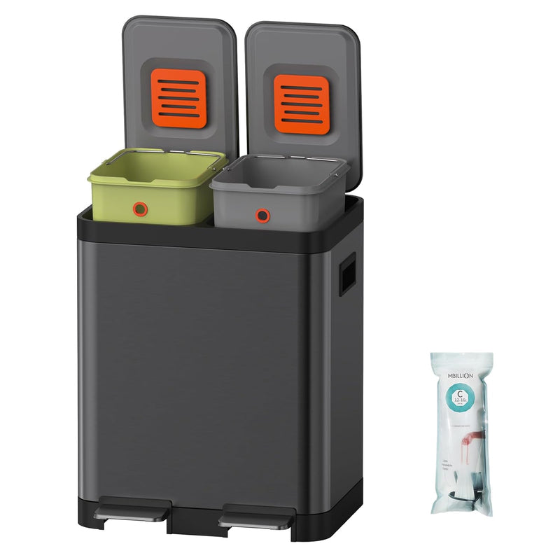 Kitchen Bin Dual Step Trasn Can Recycling Garbage