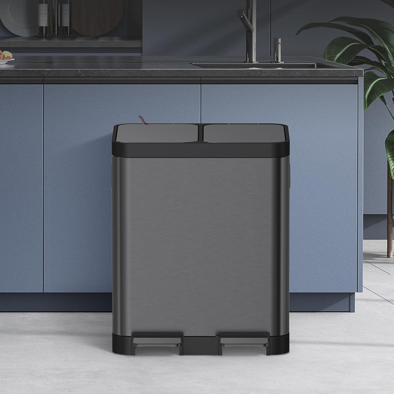 Kitchen Bin Dual Step Trasn Can Recycling Garbage