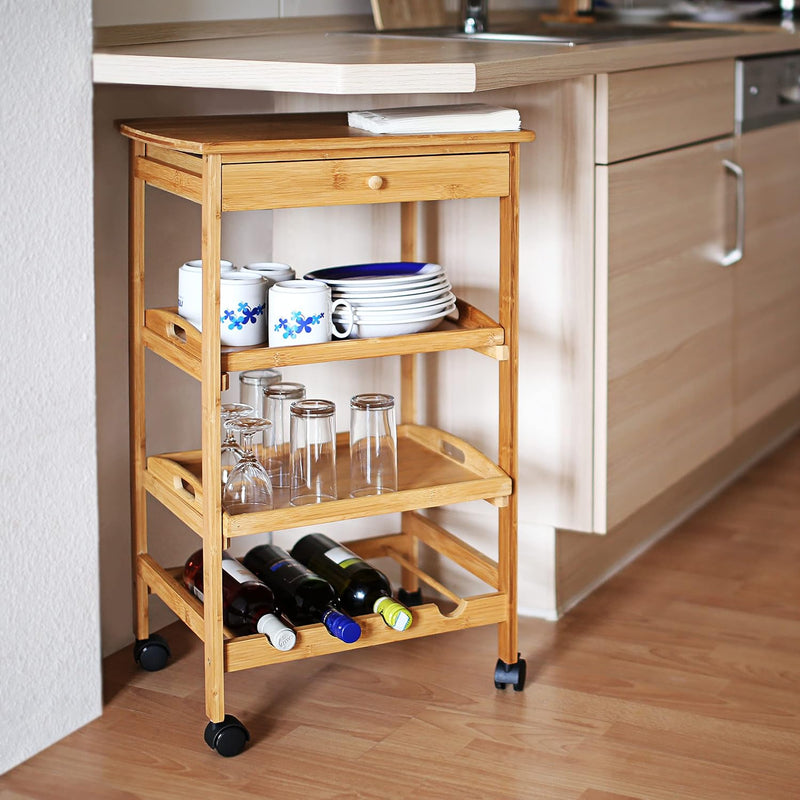 Kitchen Cart Size: Large Bamboo
