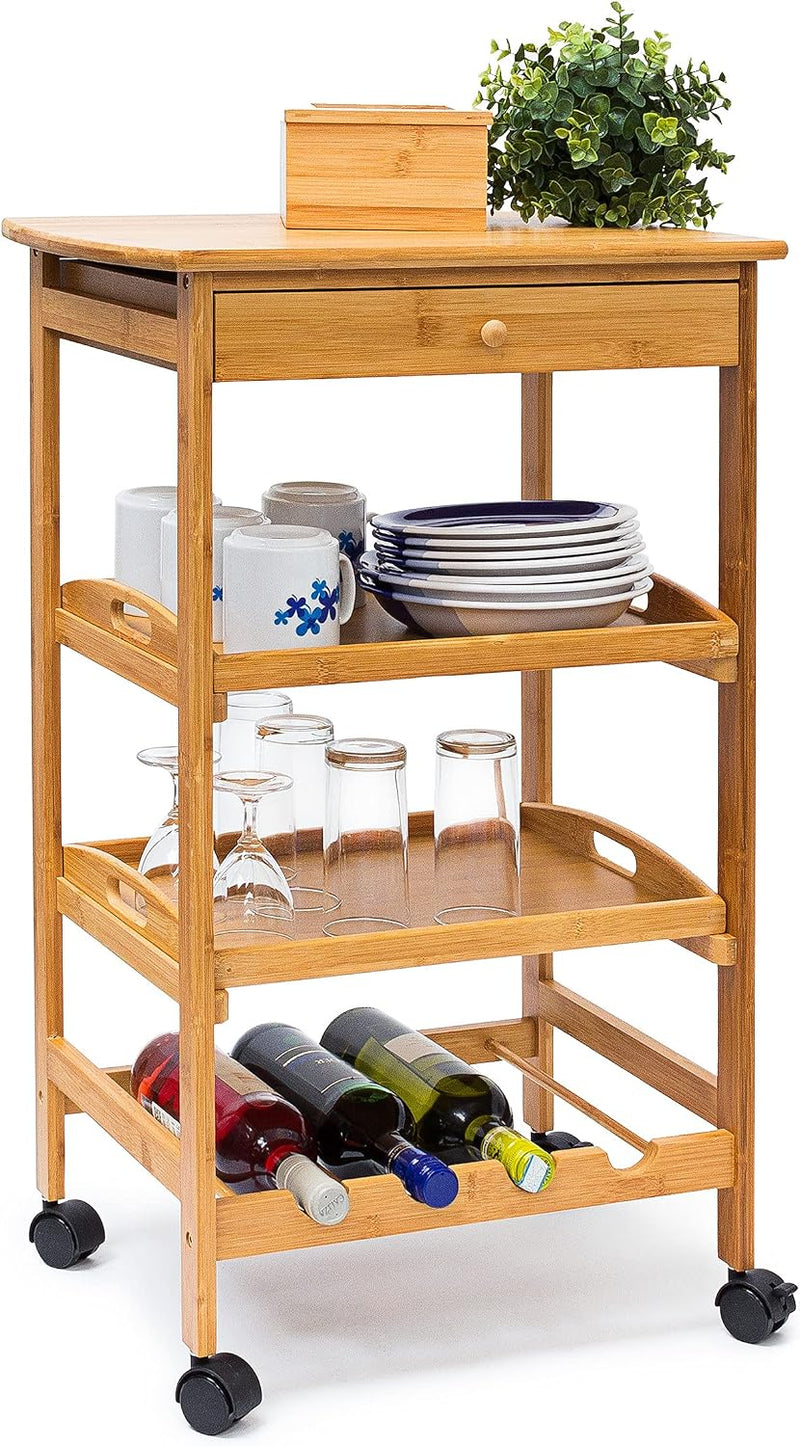 Kitchen Cart Size: Large Bamboo