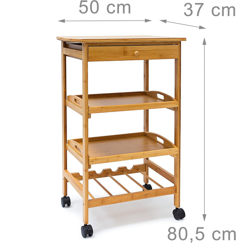 Kitchen Cart Size: Large Bamboo
