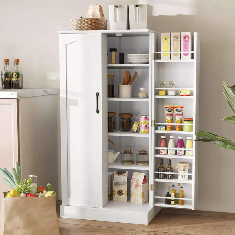 Kitchen Cupboard Wooden Buffet Pantry Cabinet with 17