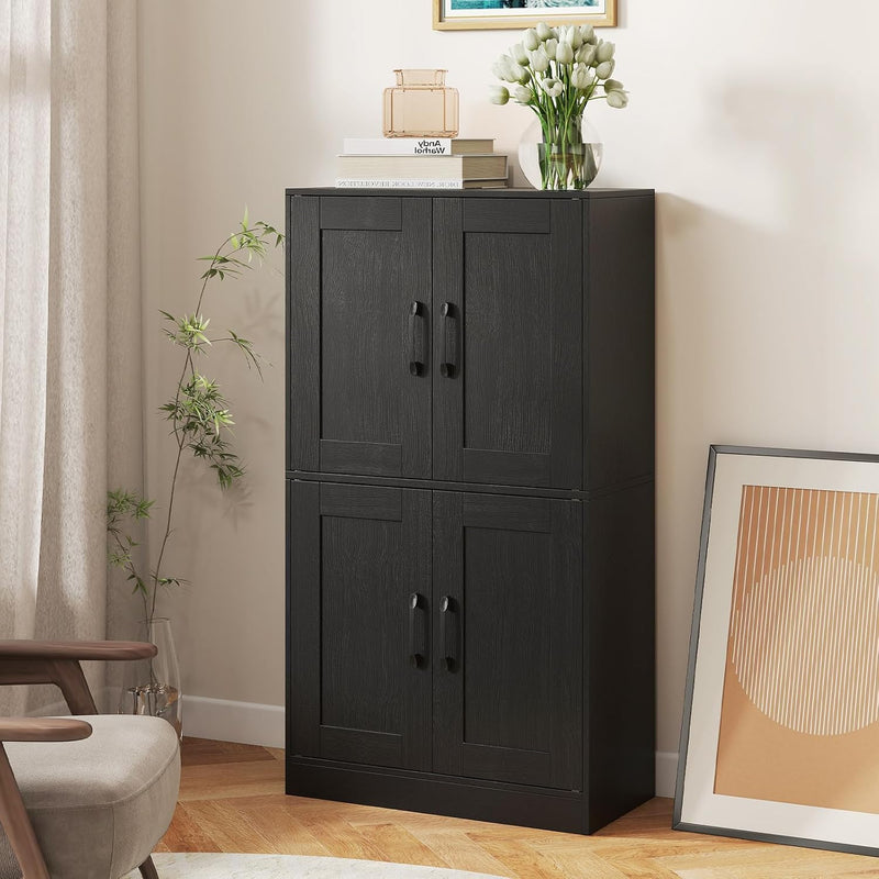 Kitchen Cupboard Wooden Buffet Pantry Cabinet with 17
