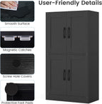 Kitchen Cupboard Wooden Buffet Pantry Cabinet with 17