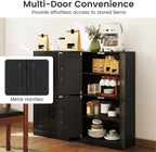 Kitchen Cupboard Wooden Buffet Pantry Cabinet with 17