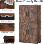 Kitchen Cupboard Wooden Buffet Pantry Cabinet with 17