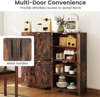 Kitchen Cupboard Wooden Buffet Pantry Cabinet with 17