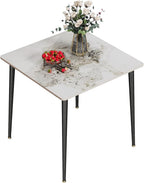 Kitchen Dining Table Marble Tabletop: Round 80CM Modern