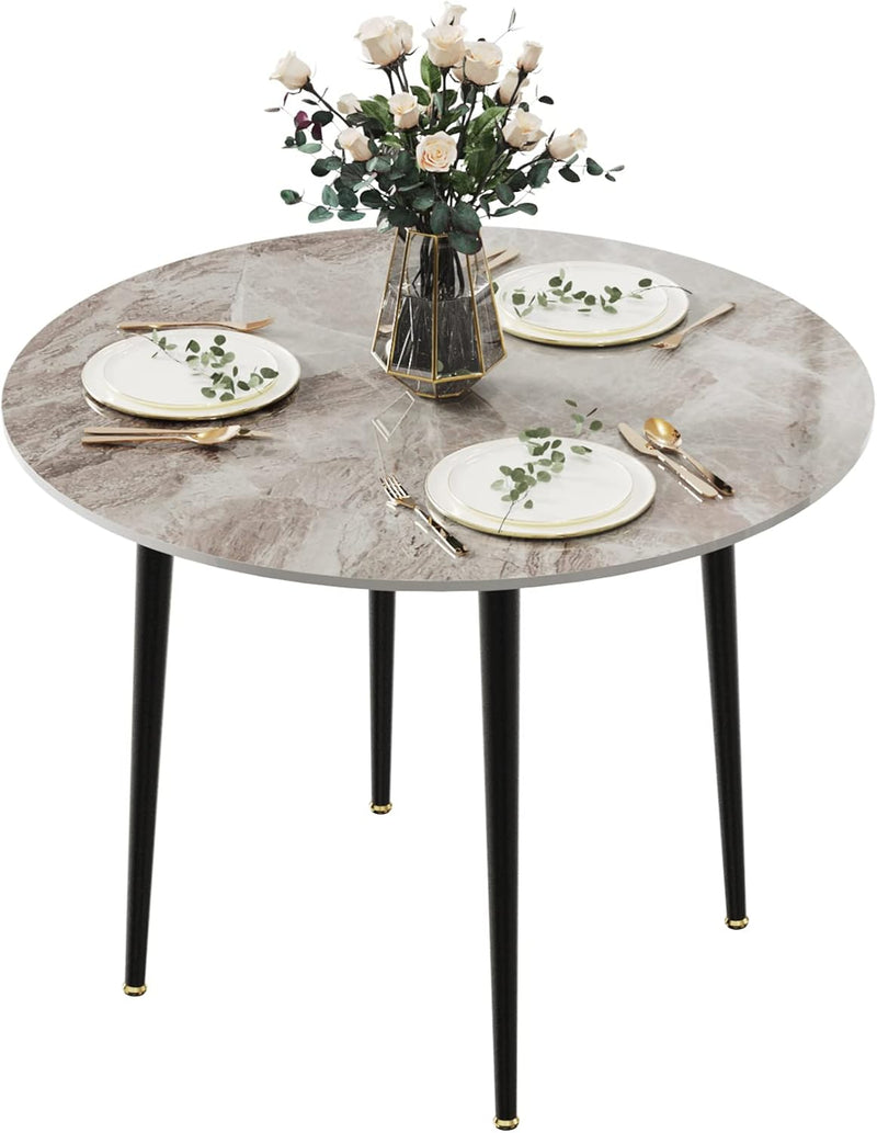 Kitchen Dining Table Marble Tabletop: Round 80CM Modern