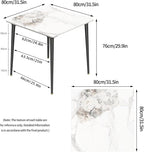Kitchen Dining Table Marble Tabletop: Round 80CM Modern