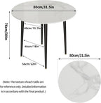 Kitchen Dining Table Marble Tabletop : Square 80CM