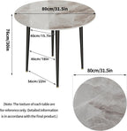 Kitchen Dining Table Marble Tabletop : Square 80CM
