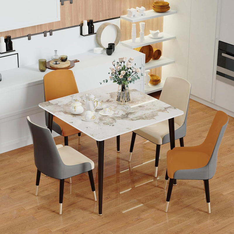 Kitchen Dining Table Marble Tabletop: Round 80CM Modern