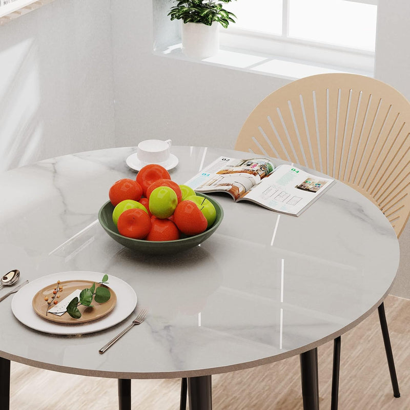 Kitchen Dining Table Marble Tabletop: Round 80CM Modern