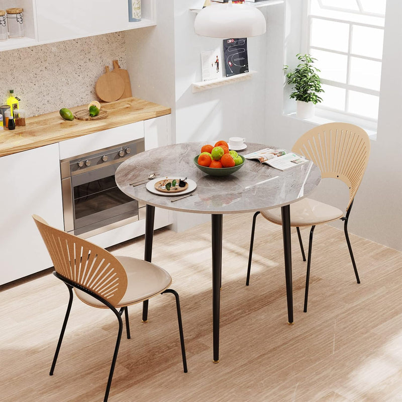 Kitchen Dining Table Marble Tabletop: Round 80CM Modern