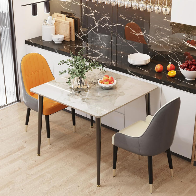 Kitchen Dining Table Marble Tabletop: Round 80CM Modern