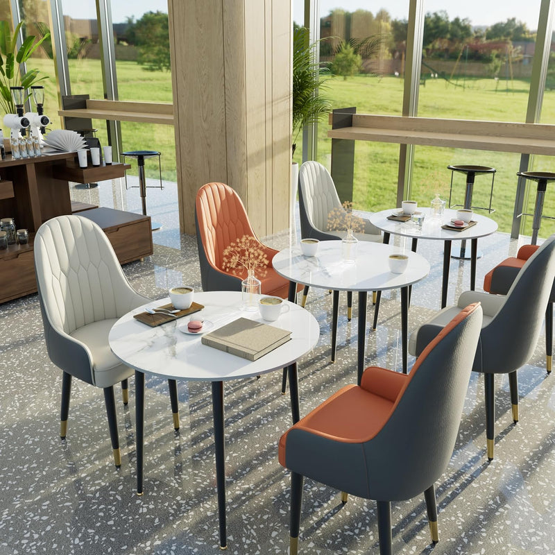 Kitchen Dining Table Marble Tabletop: Round 80CM Modern