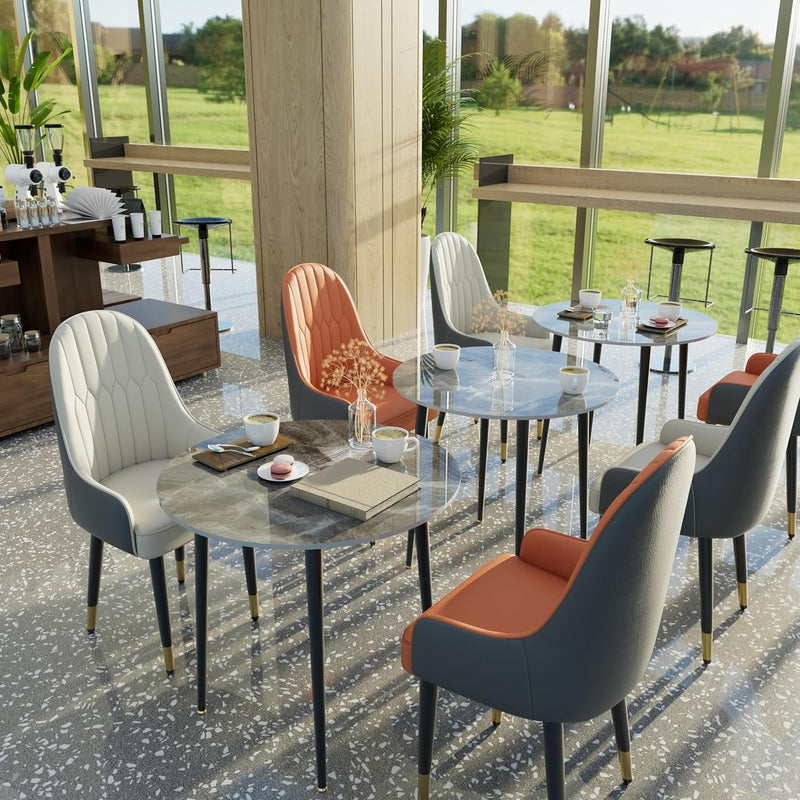 Kitchen Dining Table Marble Tabletop: Round 80CM Modern